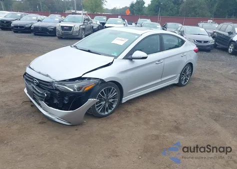 2018 Hyundai Elantra Sport из США, поврежденный, VIN KMHD04LB7JU681320